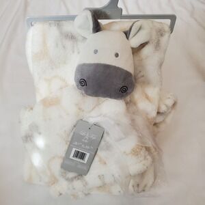 Le Top Bebe Giraffe Zebra Lovey baby security And Blanket Lot New